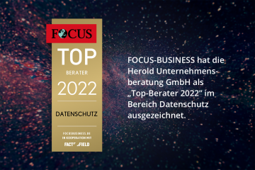 Herold Unternehmensberatung von FOCUS-BUSINESS als “Top-Berater 2021” ausgezeichnet